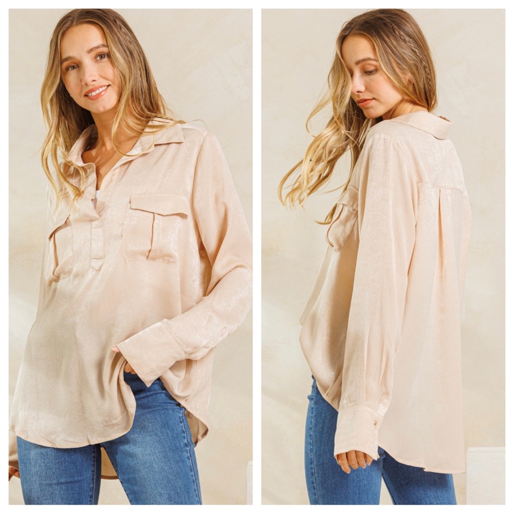 ShopEvelynne Cream Blouse